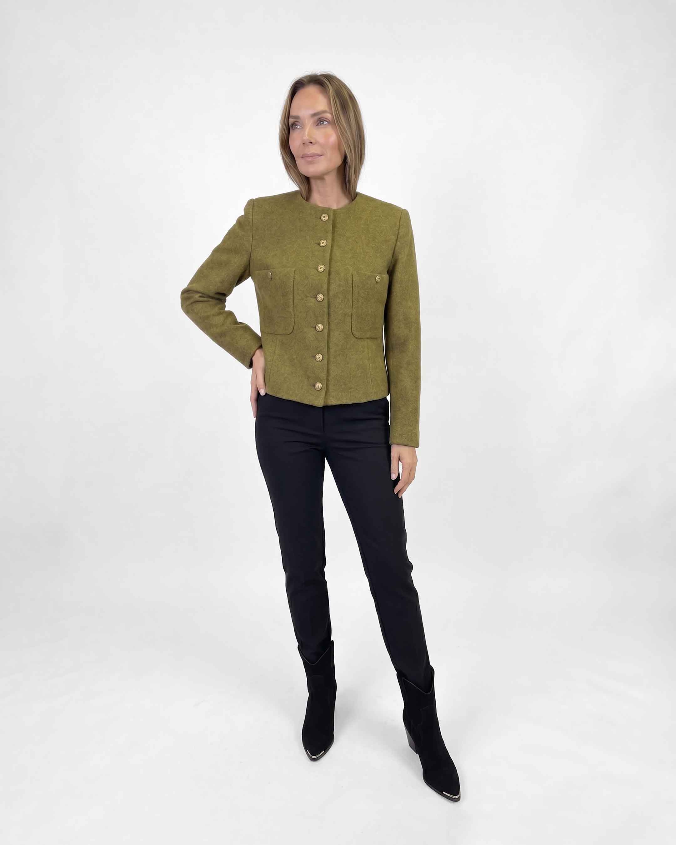 Chaqueta Anastassia Capri, Color Oliva